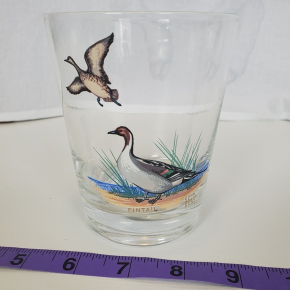 Lynn Bogue Hunt wildlife artist vintage glassware set of 4 birds - Picture 3 of 5